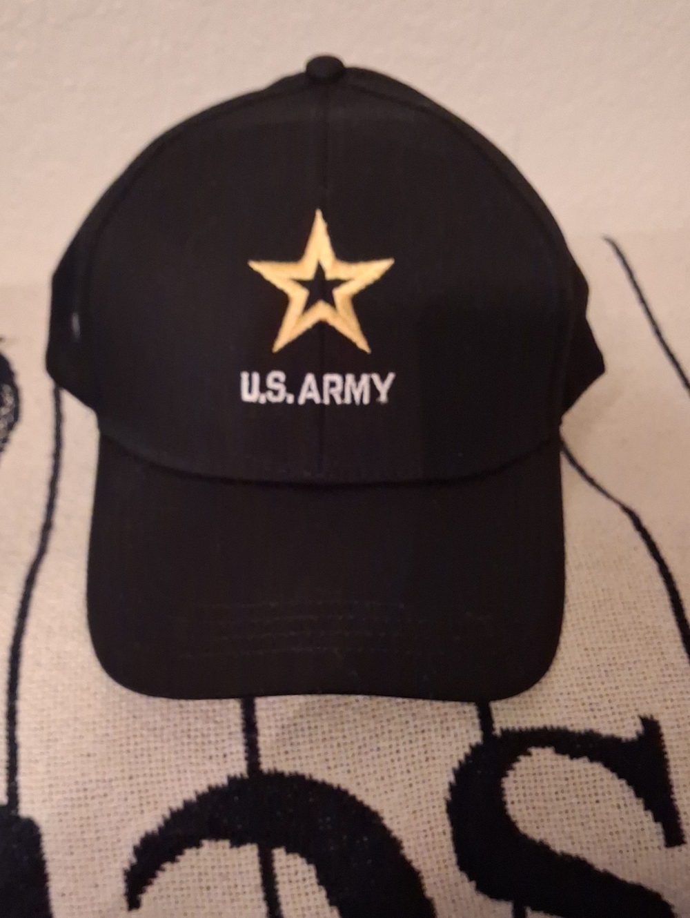 U.S. Army Black Baseball Cap with Gold Star